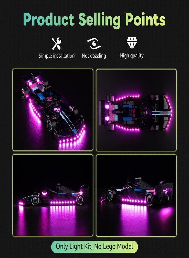 Kyglaring طقم إضاءة LED من Kyglaring متوافق مع مجموعة Lego 77248، ملحقات إضاءة لسيارة السباق BWT Alpine F1 Team A524، أضواء فقط (النموذج غير متضمن)، إصدار كلاسيكي. - Image 3
